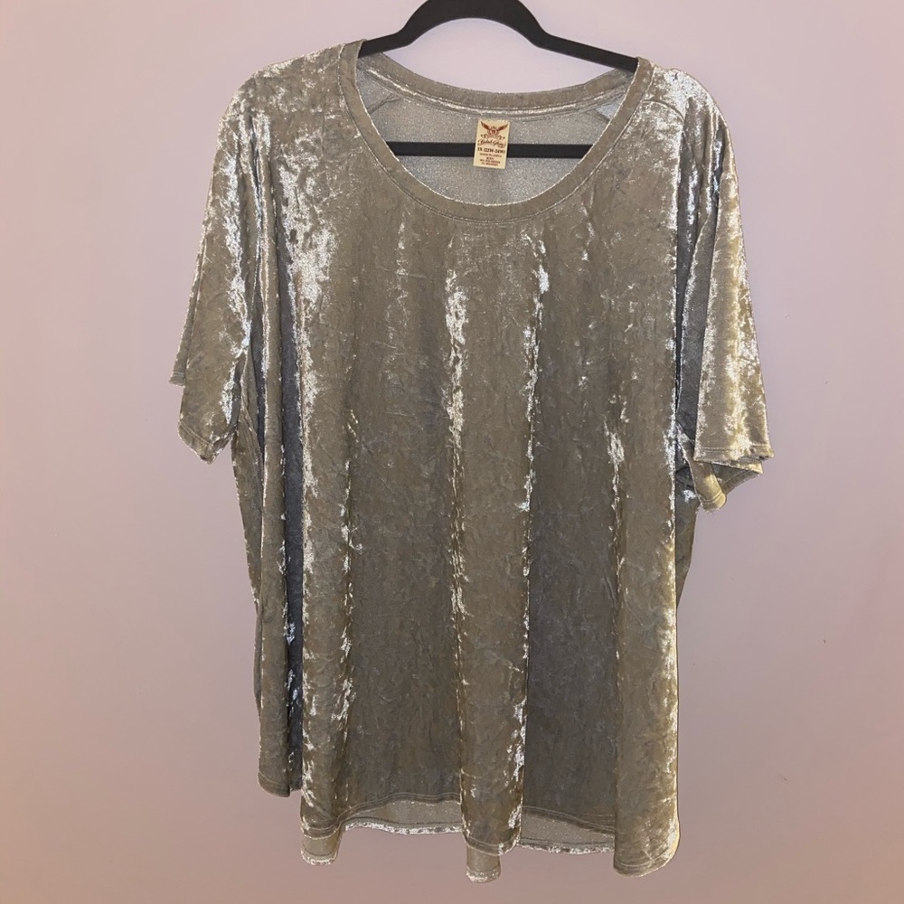 Silver Velvet T-Shirt